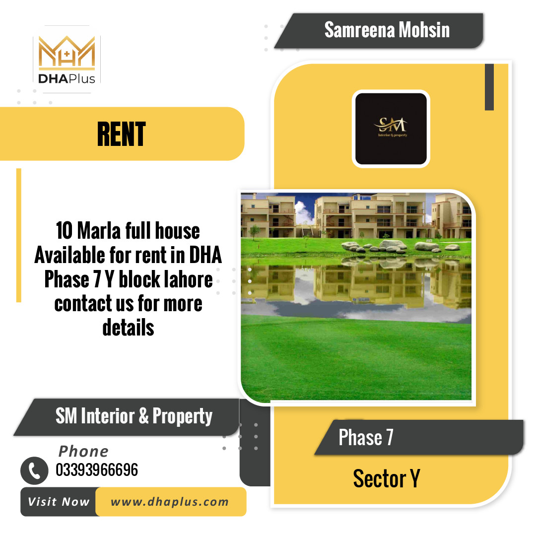 10 Marla Residential House for Rent in Sector Y -  Phase 7, Lahore - (DP-41058)