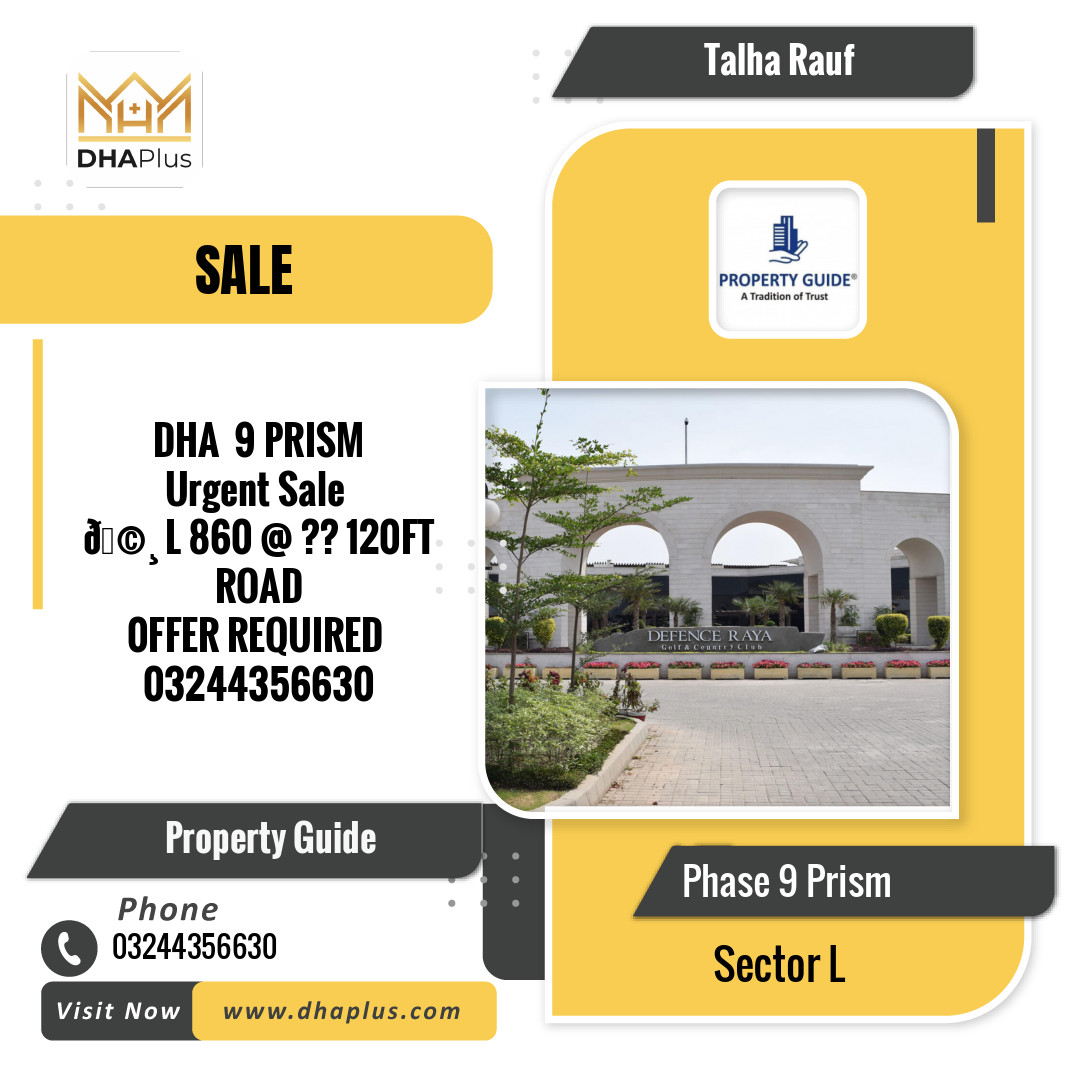 1 Kanal Residential Plot for Sale in Sector L -  Phase 9 Prism, Lahore - (DP-41071)