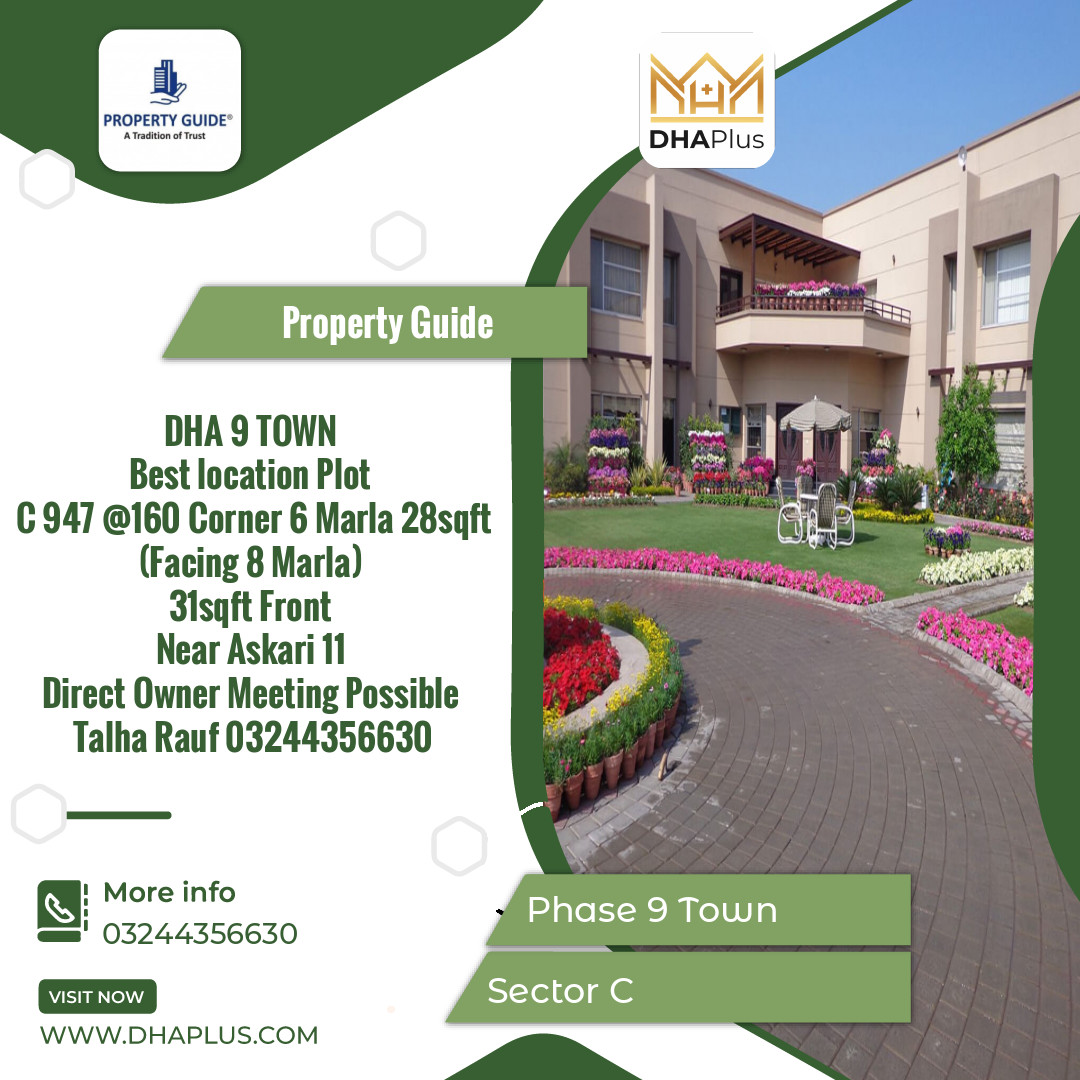 6 Marla Residential Plot for Sale in Sector C -  Phase 9 Town, Lahore - (DP-41073)