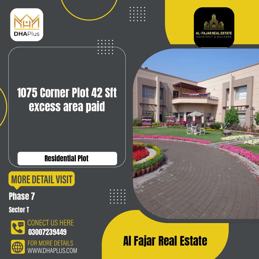 1 Kanal Residential Plot for Sale in Sector T -  Phase 7, Lahore - (DP-41080)