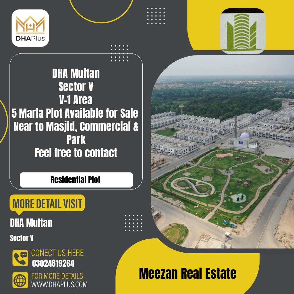 5 Marla Residential Plot for Sale in Sector V -  DHA Multan, Multan - (DP-41085)