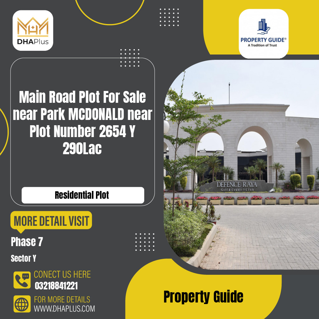 20 Marla Residential Plot for Sale in Sector Y -  Phase 7, Lahore - (DP-41086)