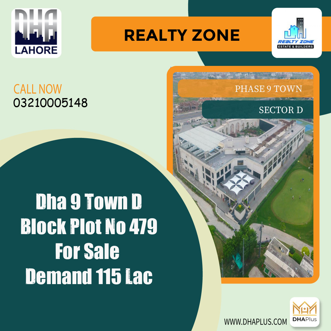 5 Marla Residential Plot for Sale in Sector D -  Phase 9 Town, Lahore - (DP-41102)