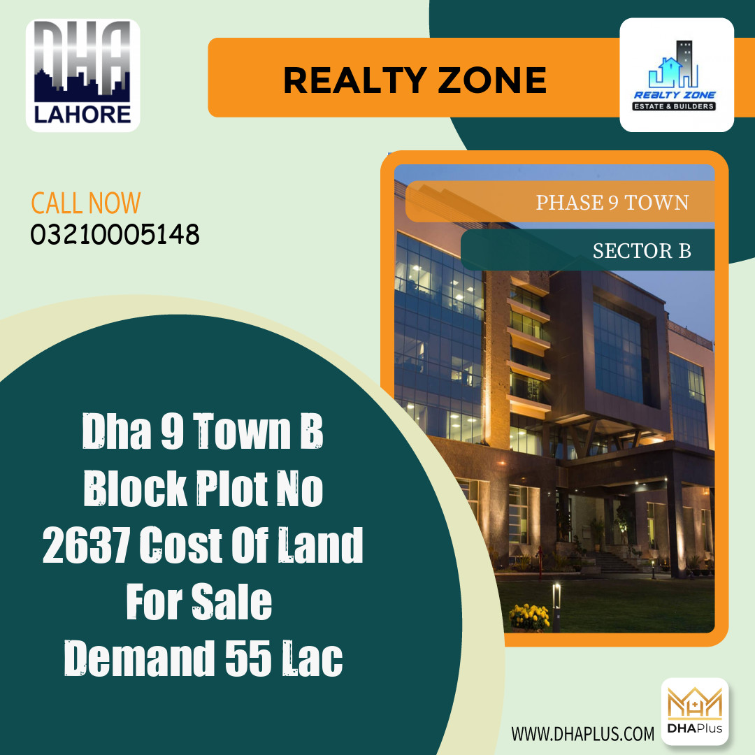 5 Marla Residential Plot for Sale in Sector B -  Phase 9 Town, Lahore - (DP-41106)