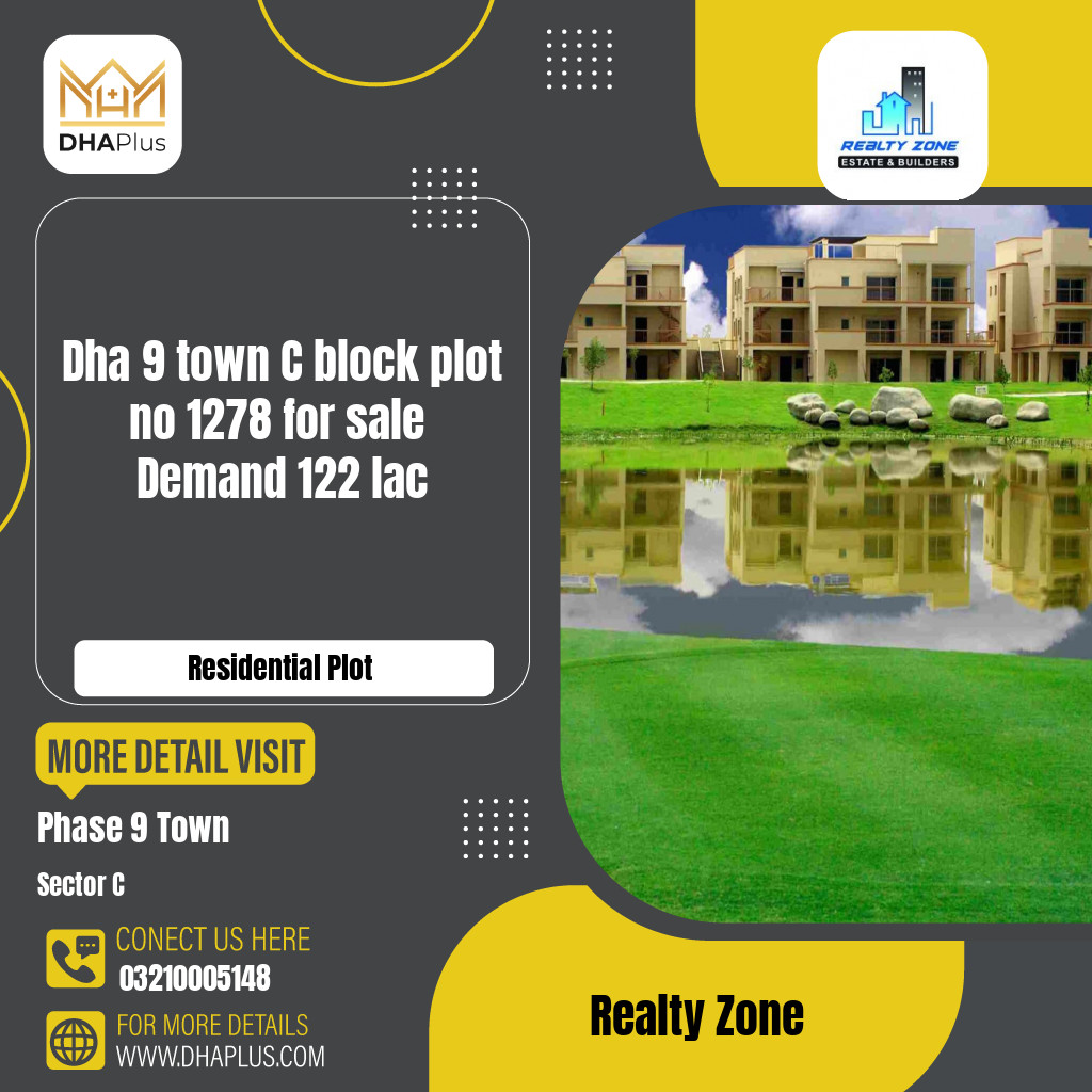 5 Marla Residential Plot for Sale in Sector C -  Phase 9 Town, Lahore - (DP-41110)