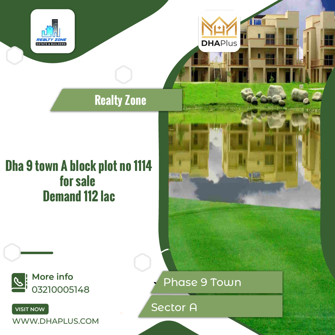 5 Marla Residential Plot for Sale in Sector A -  Phase 9 Town, Lahore - (DP-41111)