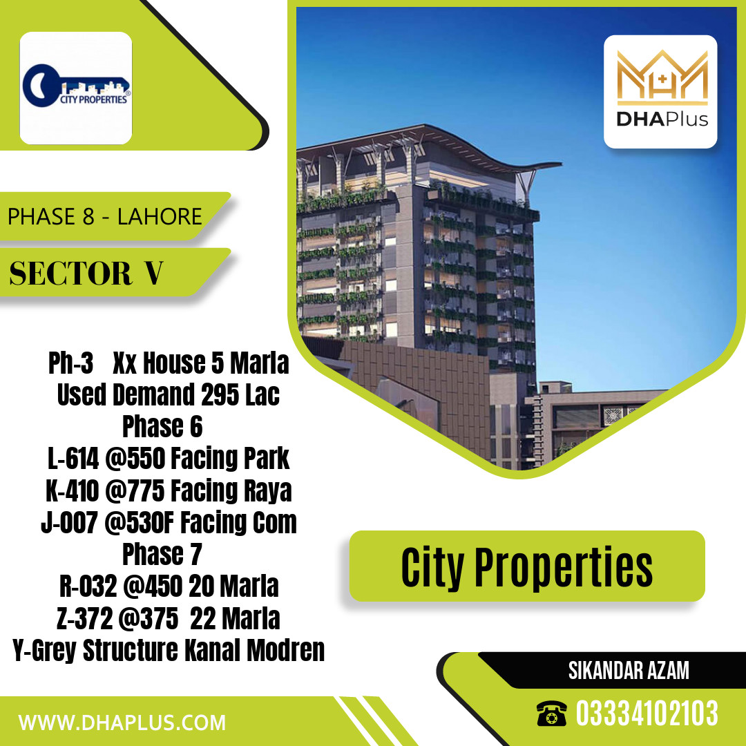 1 Kanal Residential Plot for Sale in Sector V -  Phase 8, Lahore - (DP-41118)