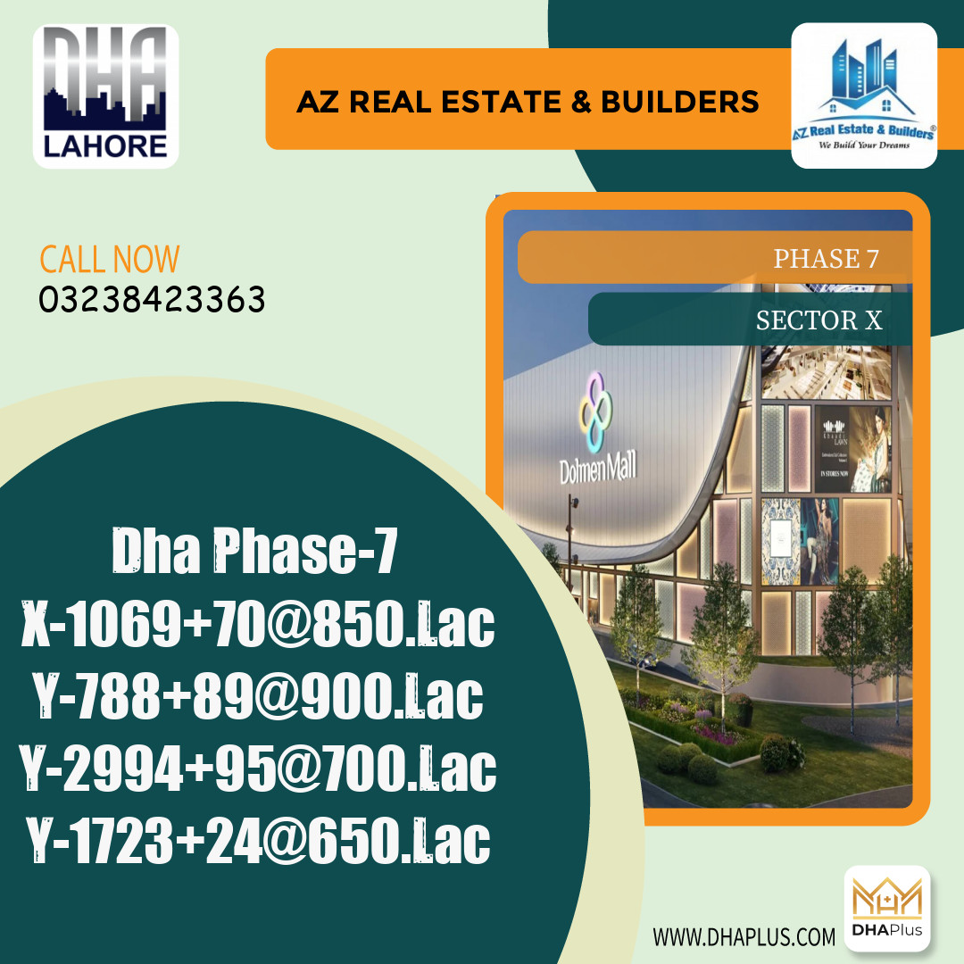 1 Kanal Residential Plot for Sale in Sector X -  Phase 7, Lahore - (DP-41127)