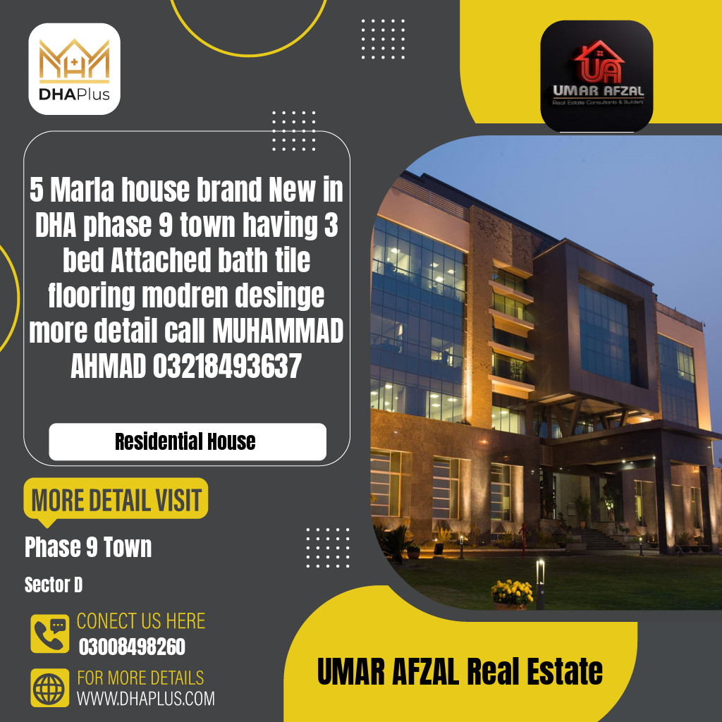 5 Marla Residential House for Sale in Sector D -  Phase 9 Town, Lahore - (DP-41145)