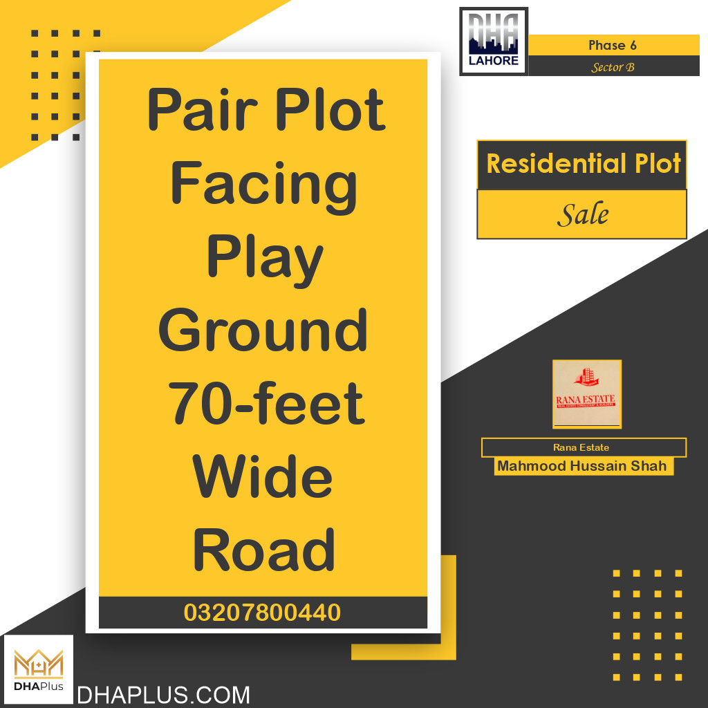 2 Kanal Residential Plot for Sale in Sector B -  Phase 6, Lahore - (DP-41147)