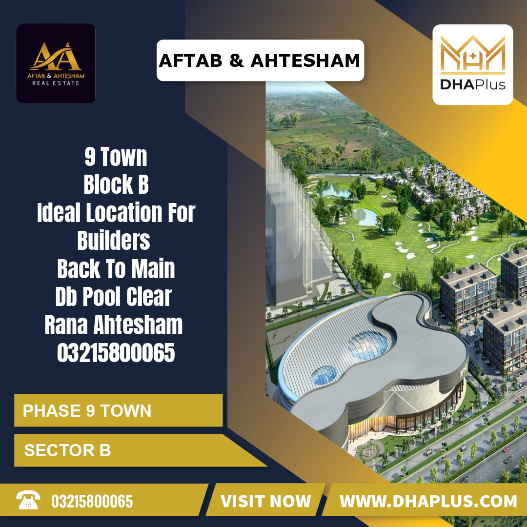 5 Marla Residential Plot for Sale in Sector B -  Phase 9 Town, Lahore - (DP-41158)