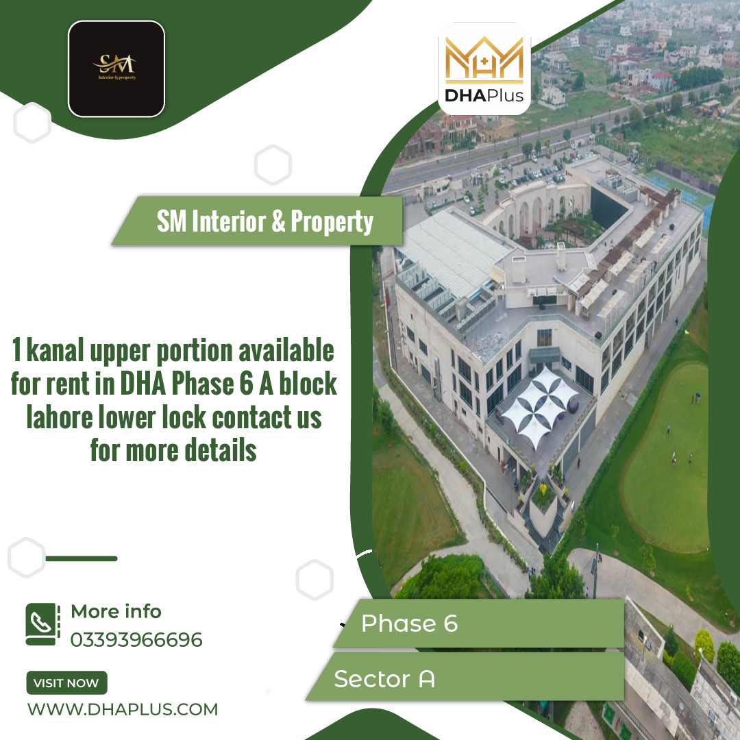 1 Kanal Residential Portion for Rent in Sector A -  Phase 6, Lahore - (DP-41167)