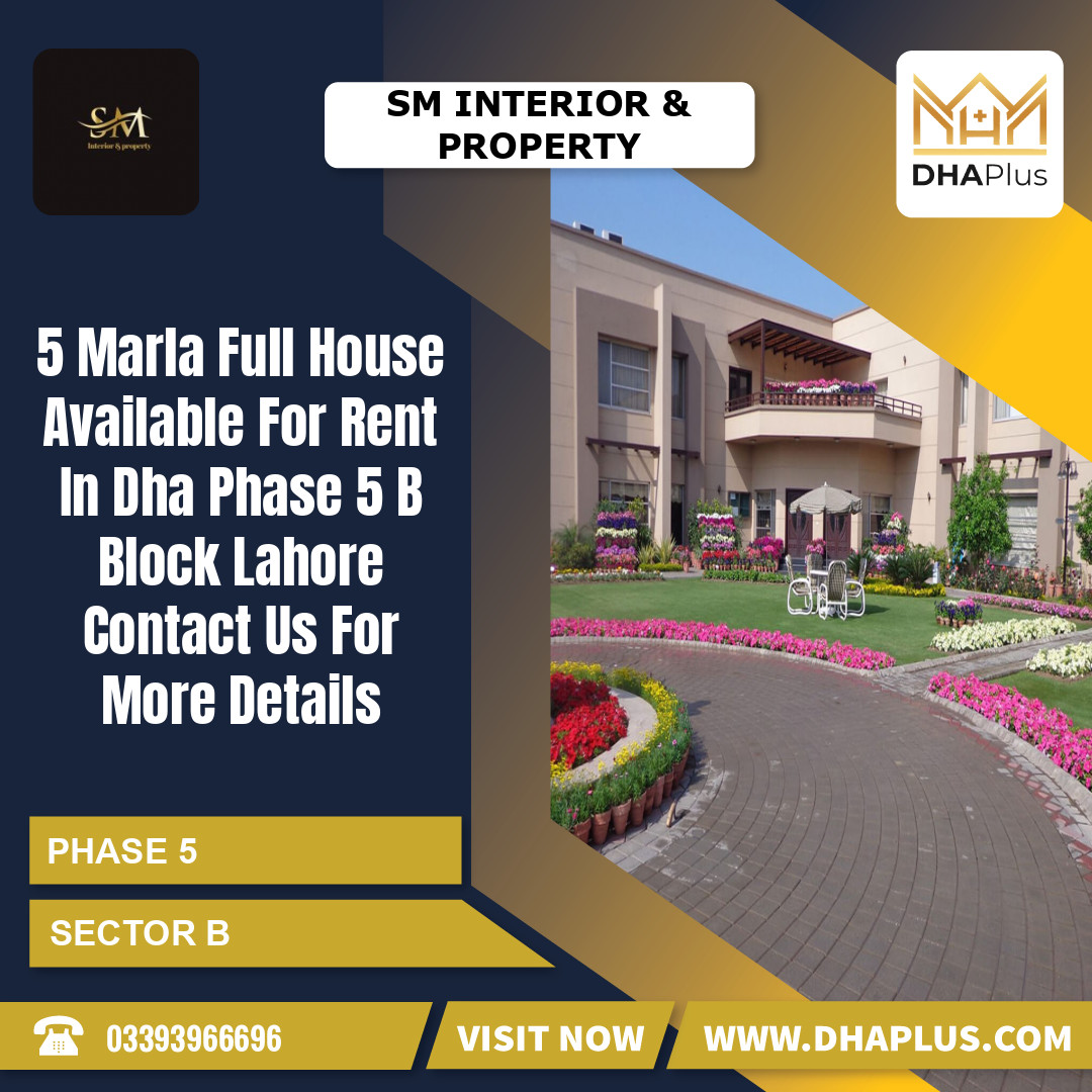 5 Marla Residential House for Rent in Sector B -  Phase 5, Lahore - (DP-41168)