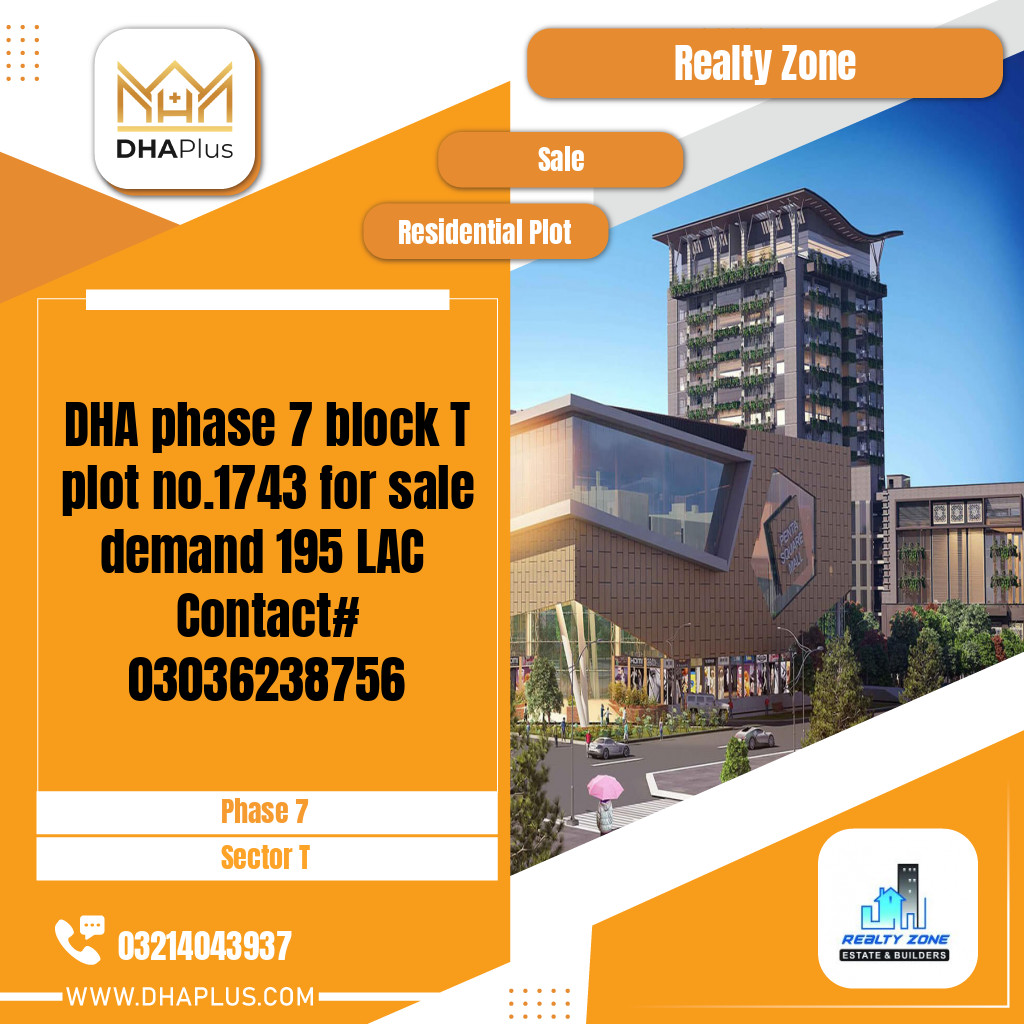 10 Marla Residential Plot for Sale in Sector T -  Phase 7, Lahore - (DP-41178)