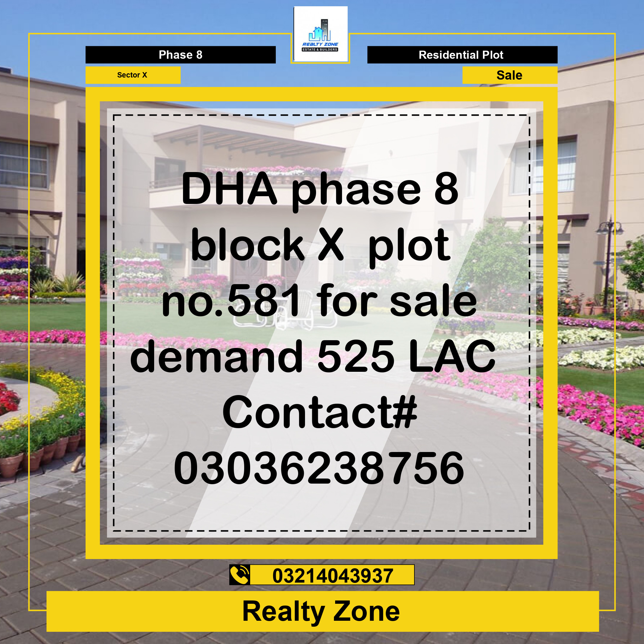 1 Kanal Residential Plot for Sale in Sector X -  Phase 8, Lahore - (DP-41180)