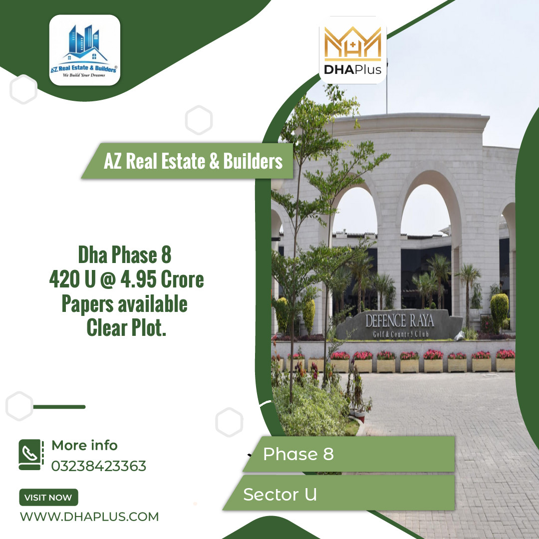 1 Kanal Residential Plot for Sale in Sector U -  Phase 8, Lahore - (DP-41184)