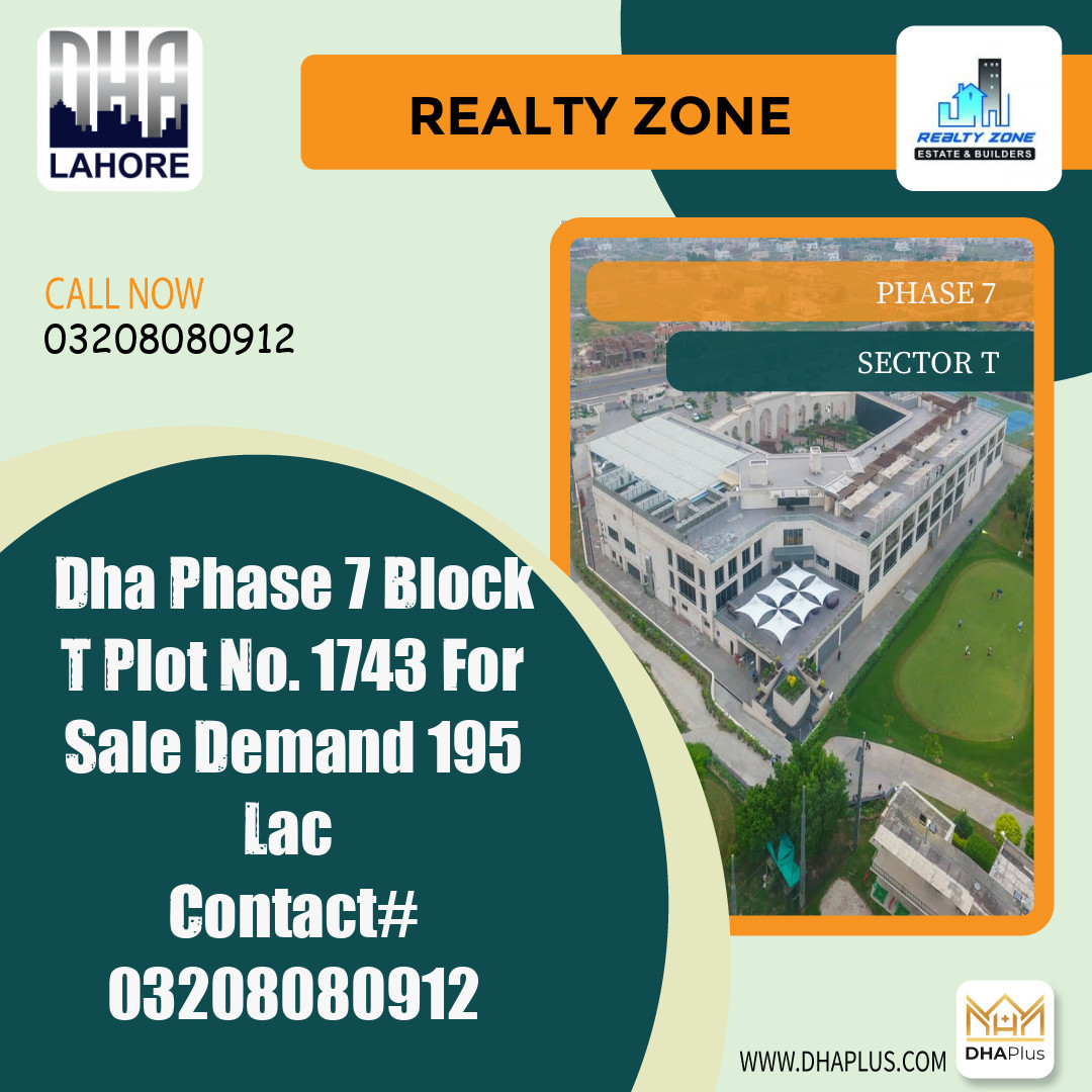 10 Marla Residential Plot for Sale in Sector T -  Phase 7, Lahore - (DP-41191)
