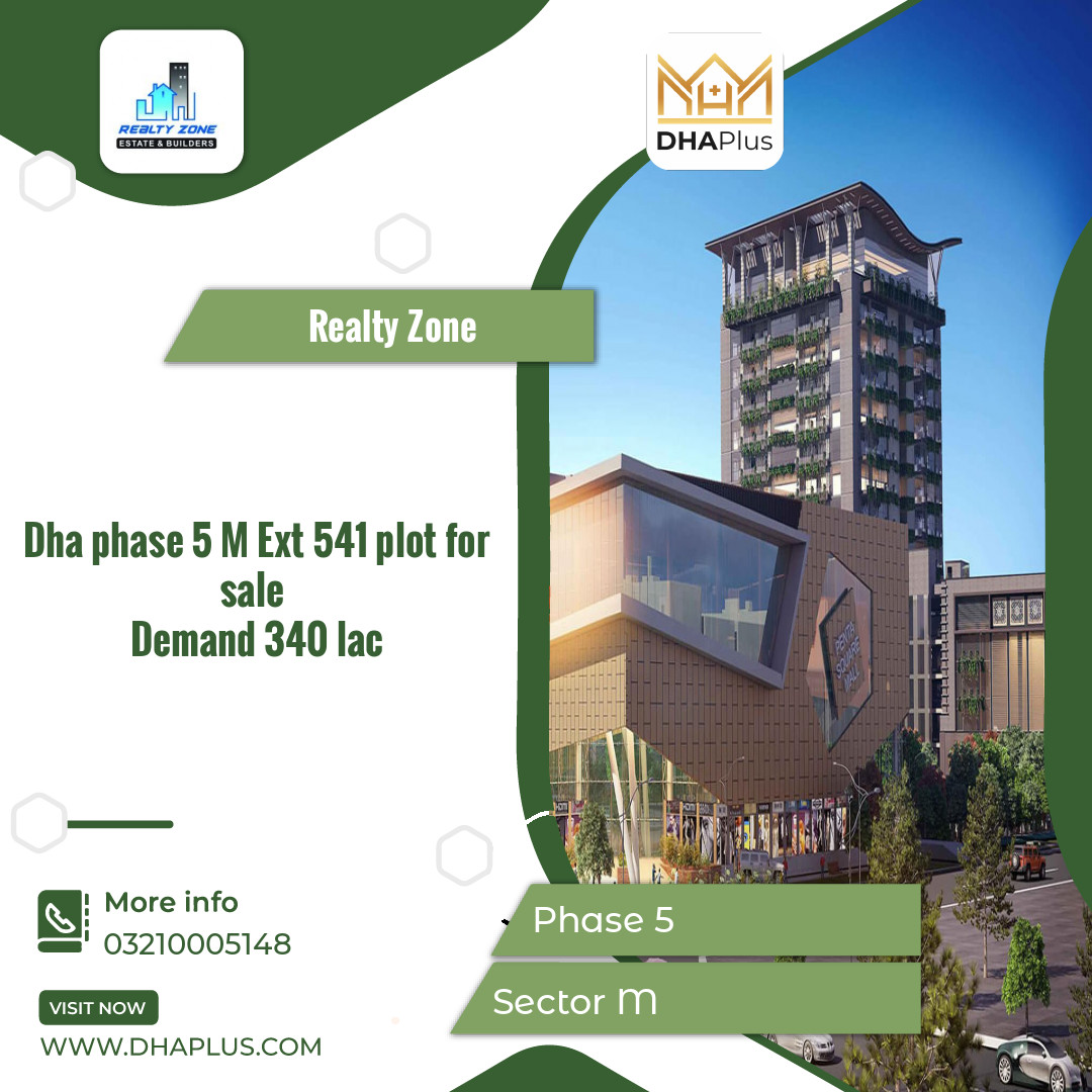 1 Kanal Residential Plot for Sale in Sector M -  Phase 5, Lahore - (DP-41207)