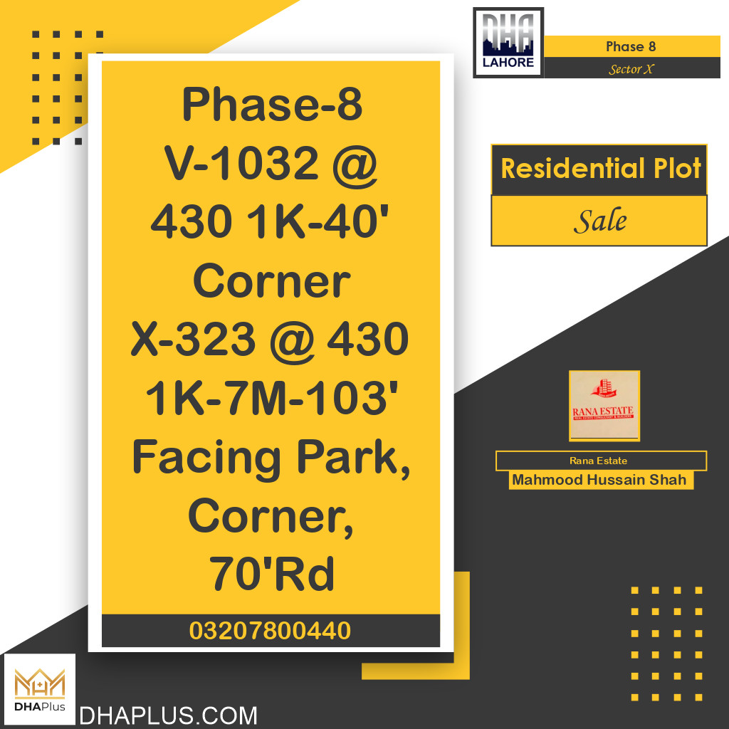27.5 Marla Residential Plot for Sale in Sector X -  Phase 8, Lahore - (DP-41209)