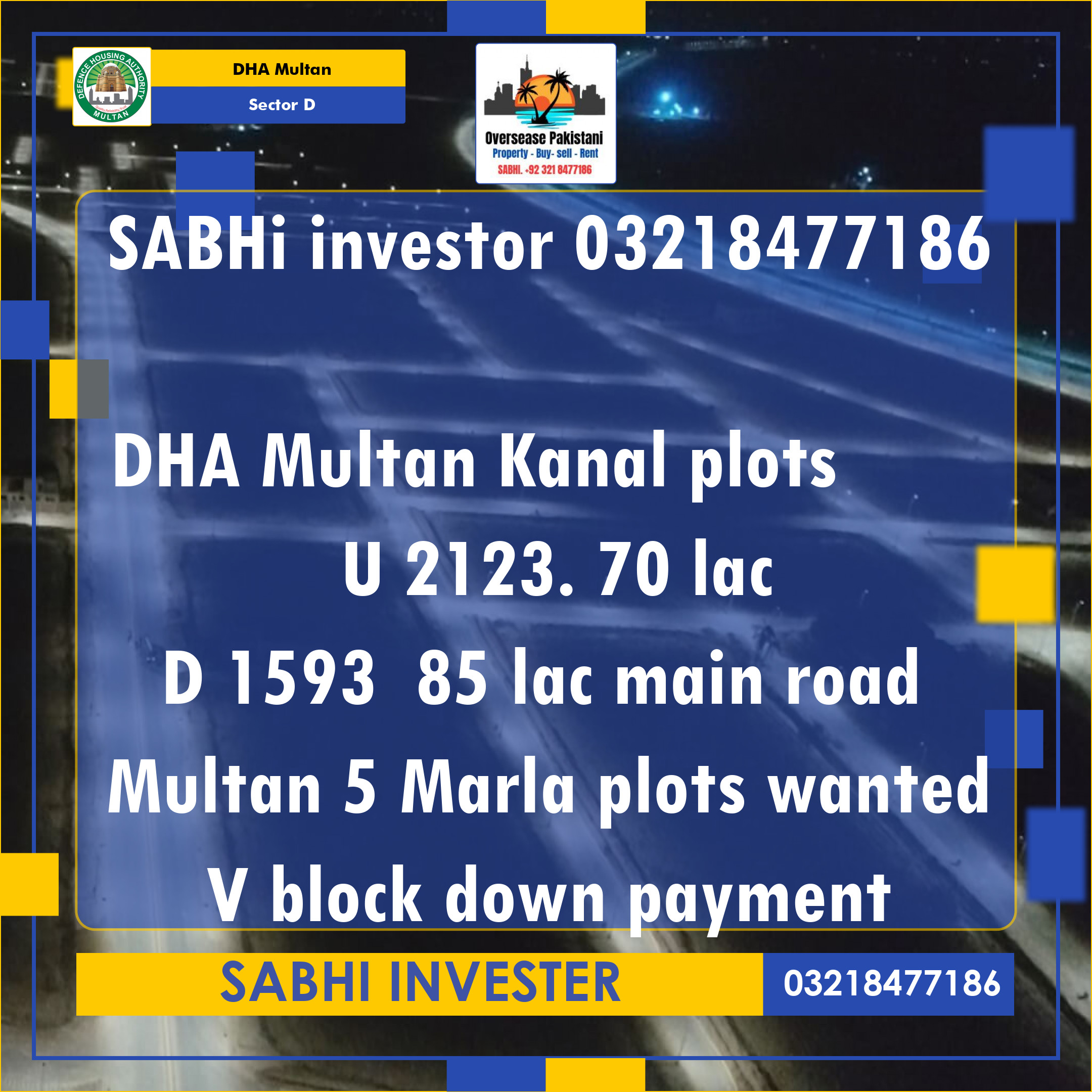 1 Kanal Residential Plot for Sale in Sector D -  DHA Multan, Multan - (DP-41215)