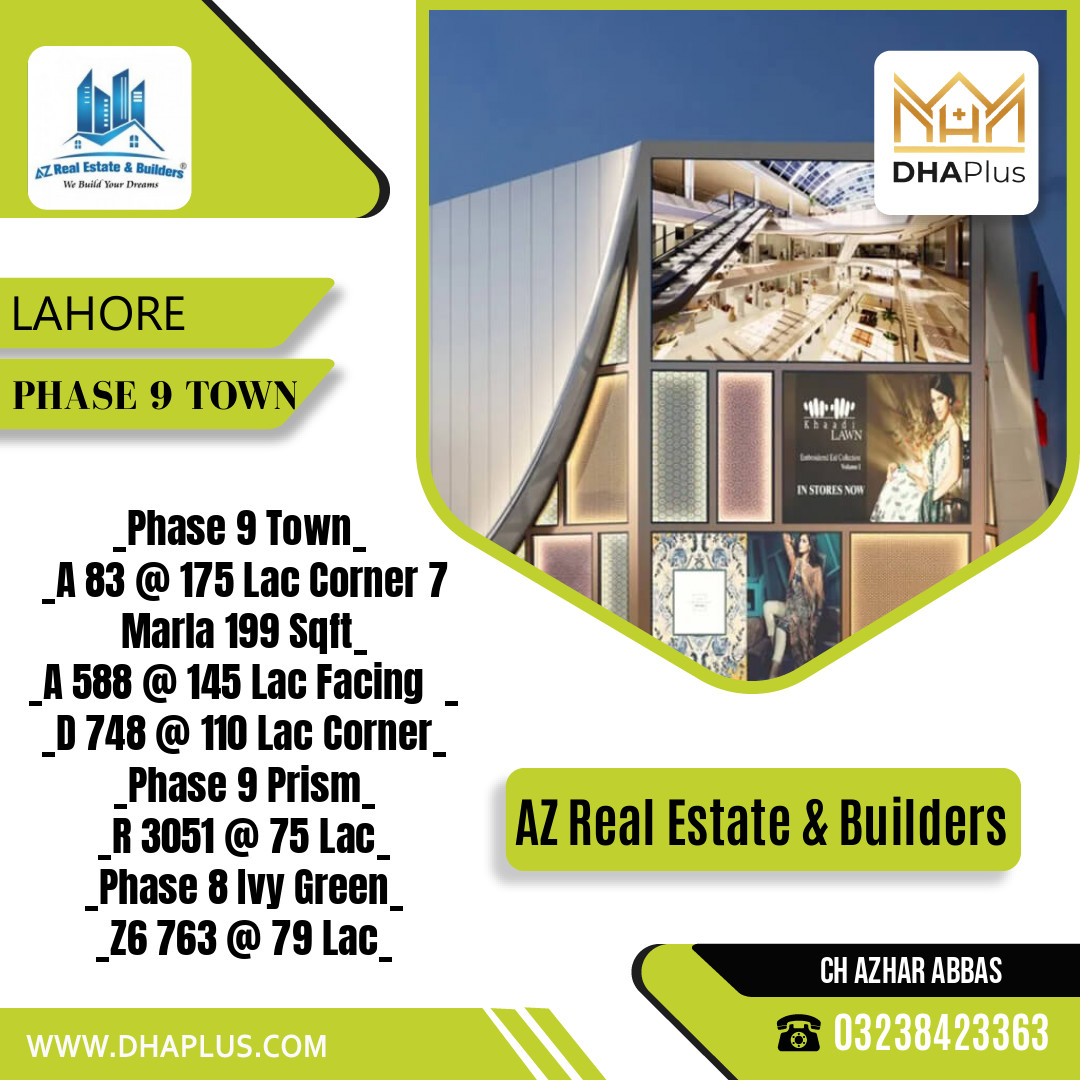 5 Marla Residential Plot for Sale in Phase 9 Town, Lahore - (DP-41270)