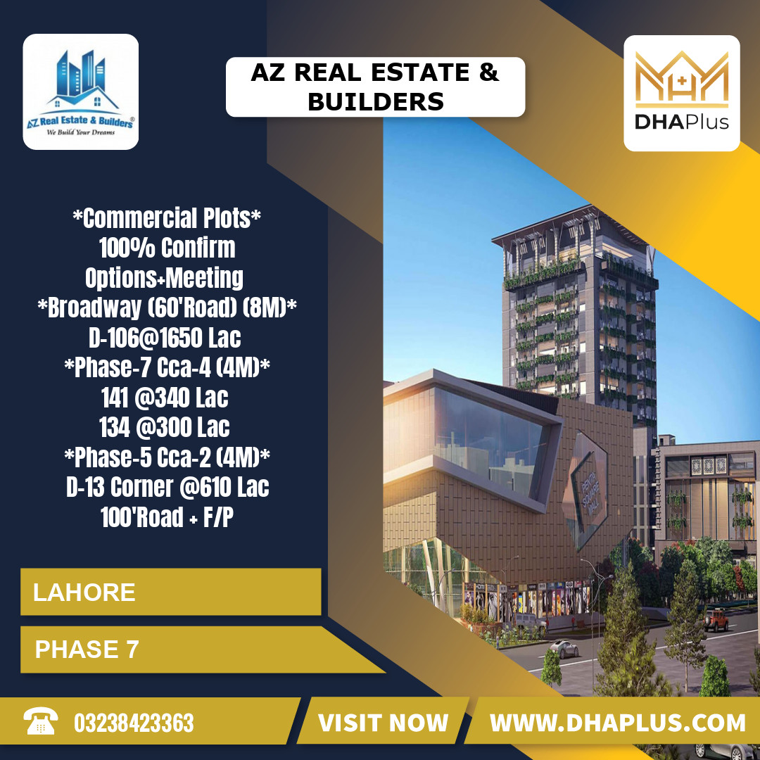 4 Marla Commercial Plot for Sale in Phase 7, Lahore - (DP-41271)
