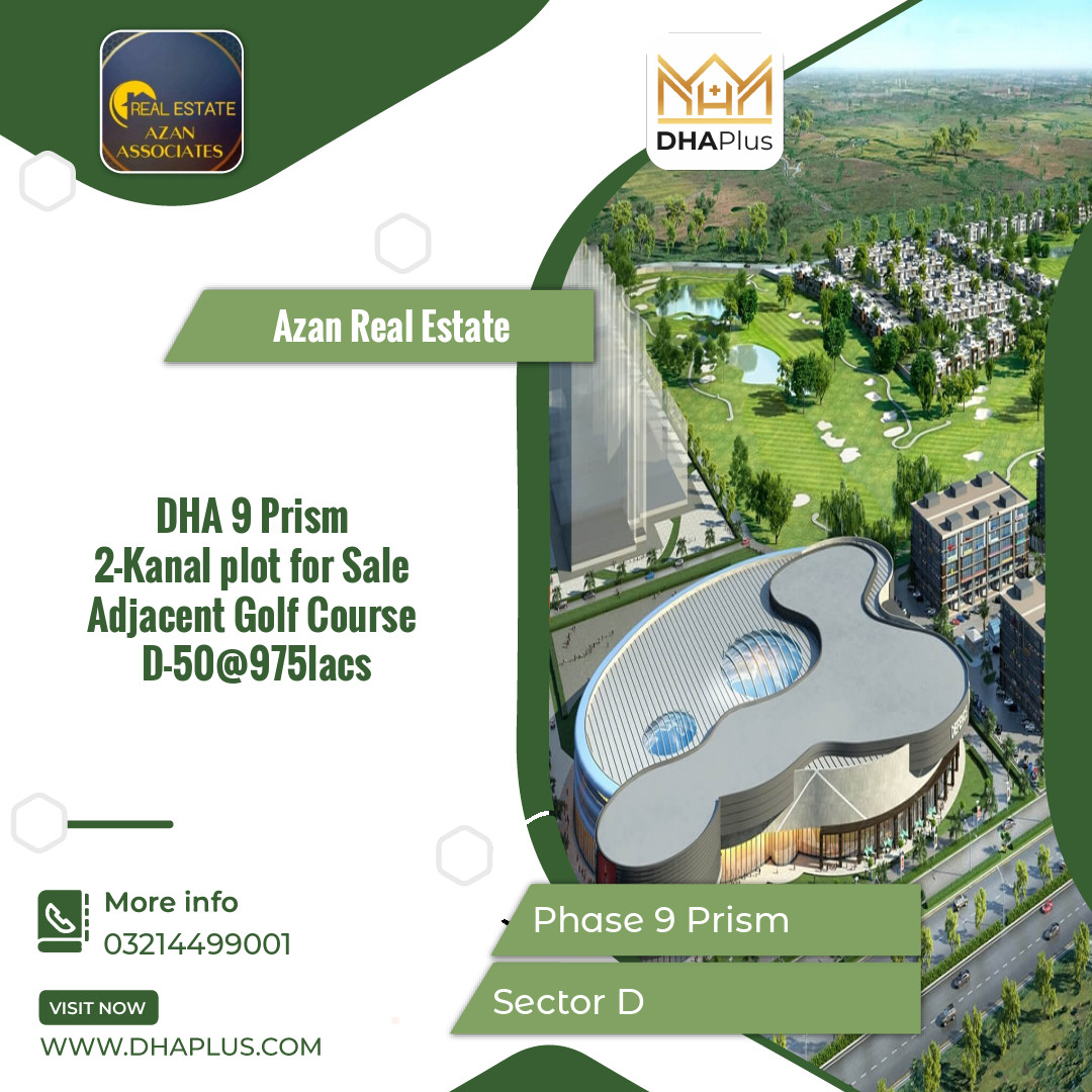 2 Kanal Residential Plot for Sale in Sector D -  Phase 9 Prism, Lahore - (DP-41278)