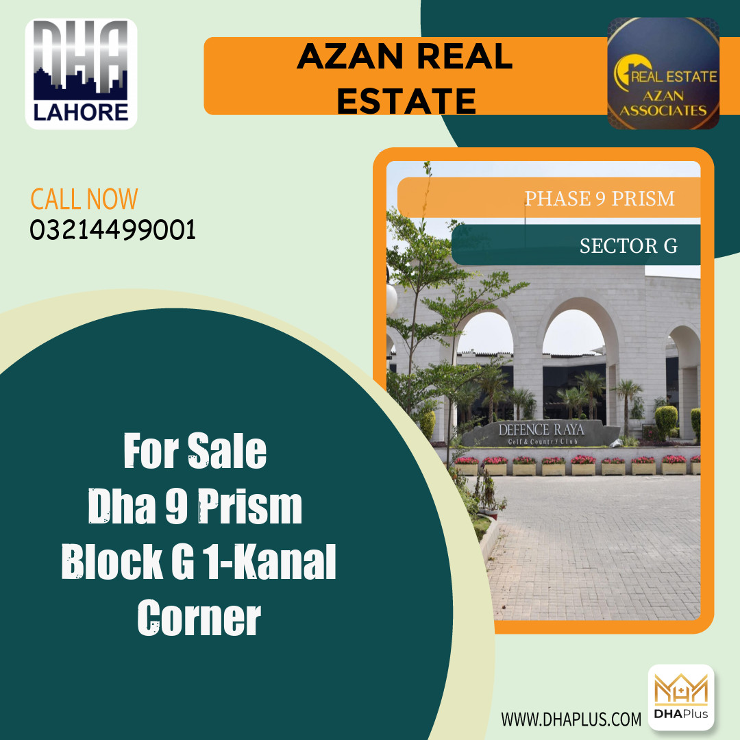 1 Kanal Residential Plot for Sale in Sector G -  Phase 9 Prism, Lahore - (DP-41290)