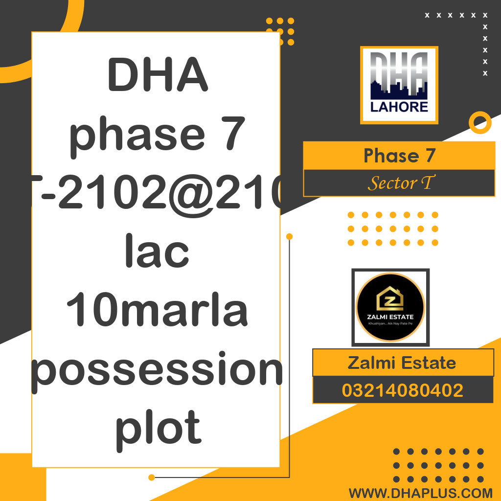 10 Marla Residential Plot for Sale in Sector T -  Phase 7, Lahore - (DP-41305)