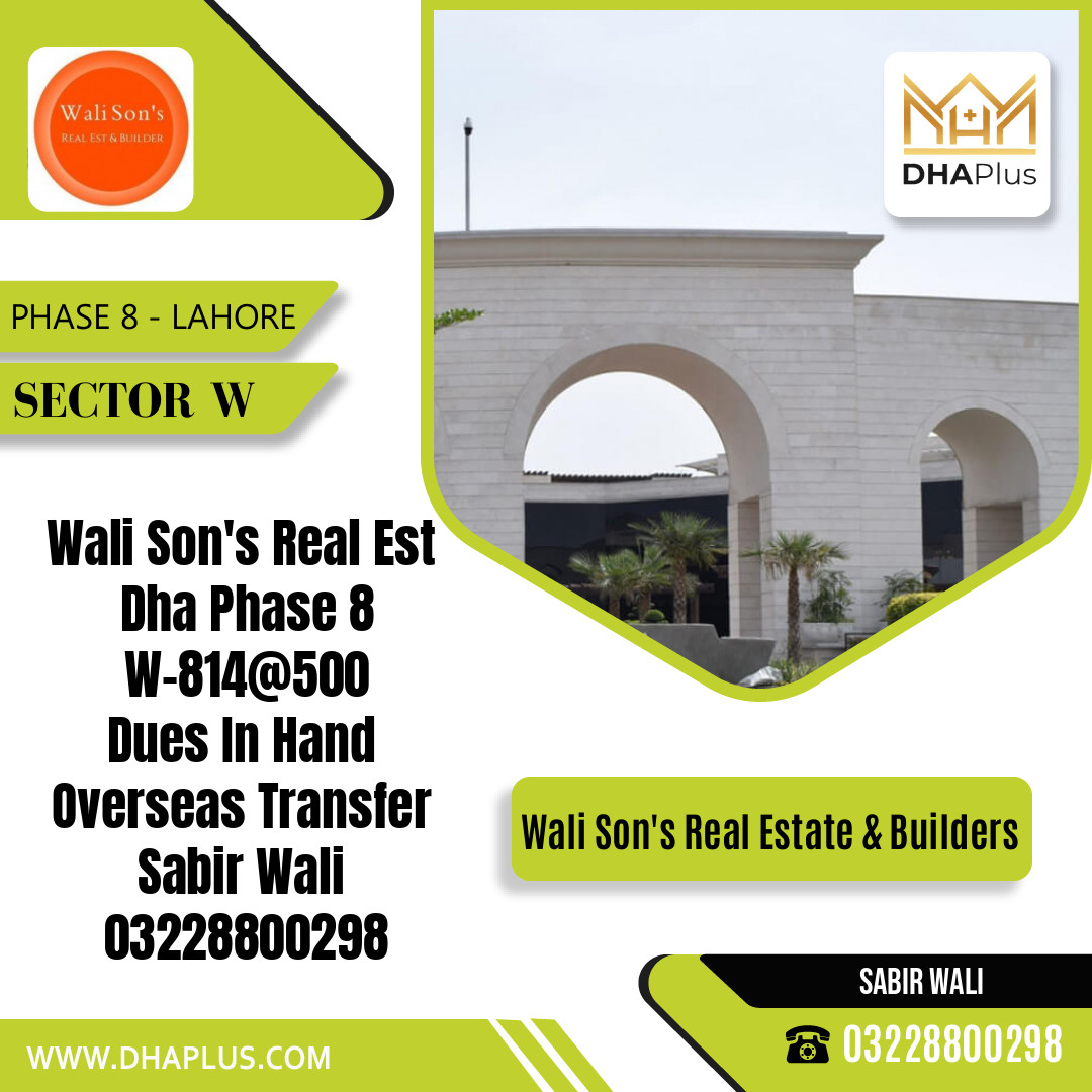 1 Kanal Residential Plot for Sale in Sector W -  Phase 8, Lahore - (DP-41306)