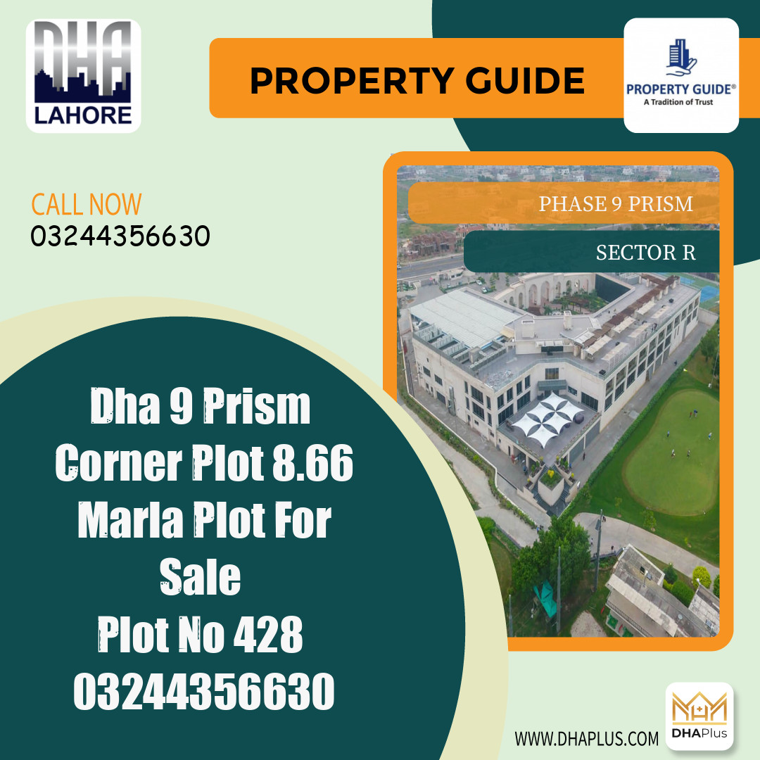 8.66 Marla Residential Plot for Sale in Sector R -  Phase 9 Prism, Lahore - (DP-41317)