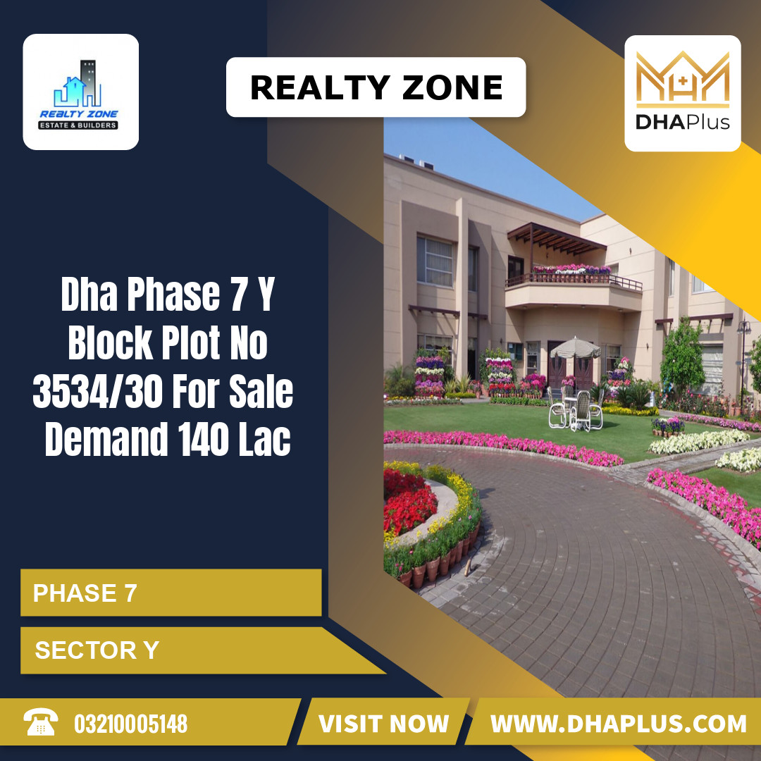 10 Marla Residential Plot for Sale in Sector Y -  Phase 7, Lahore - (DP-41330)