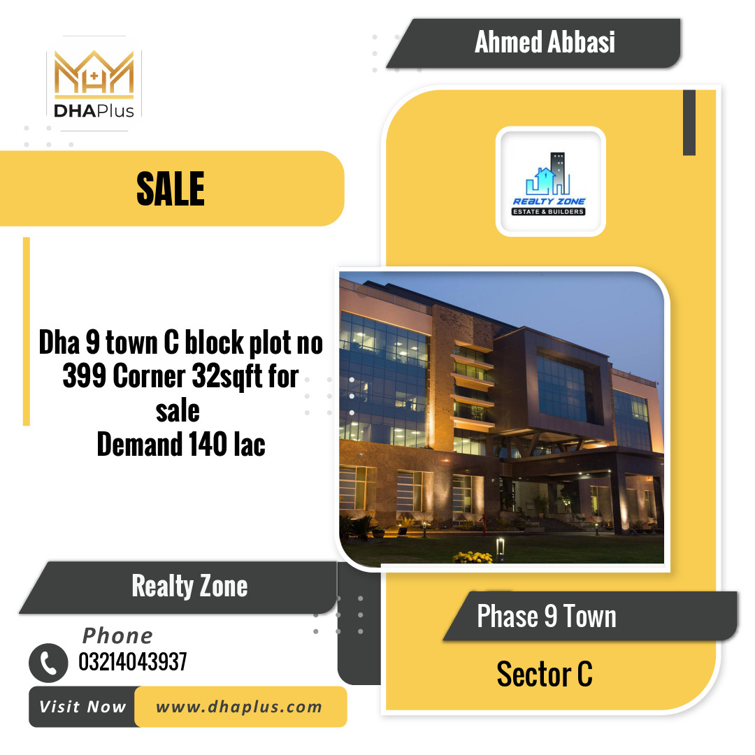 5 Marla Residential Plot for Sale in Sector C -  Phase 9 Town, Lahore - (DP-41367)
