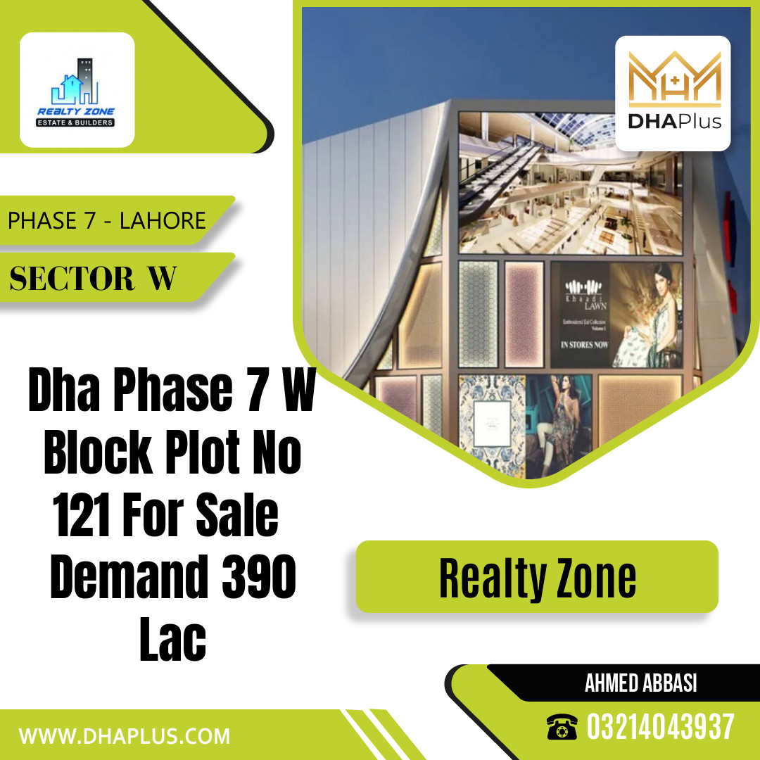 1 Kanal Residential Plot for Sale in Sector W -  Phase 7, Lahore - (DP-41374)