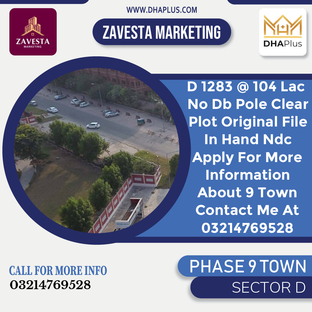 5 Marla Residential Plot for Sale in Sector D -  Phase 9 Town, Lahore - (BP-41500)