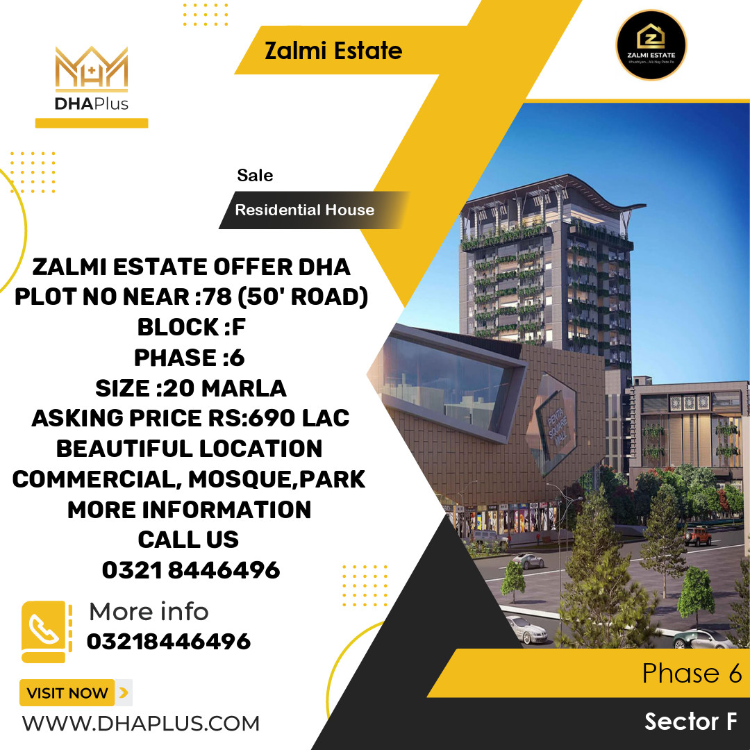 20 Marla Residential House for Sale in Sector F -  Phase 6, Lahore - (BP-41545)