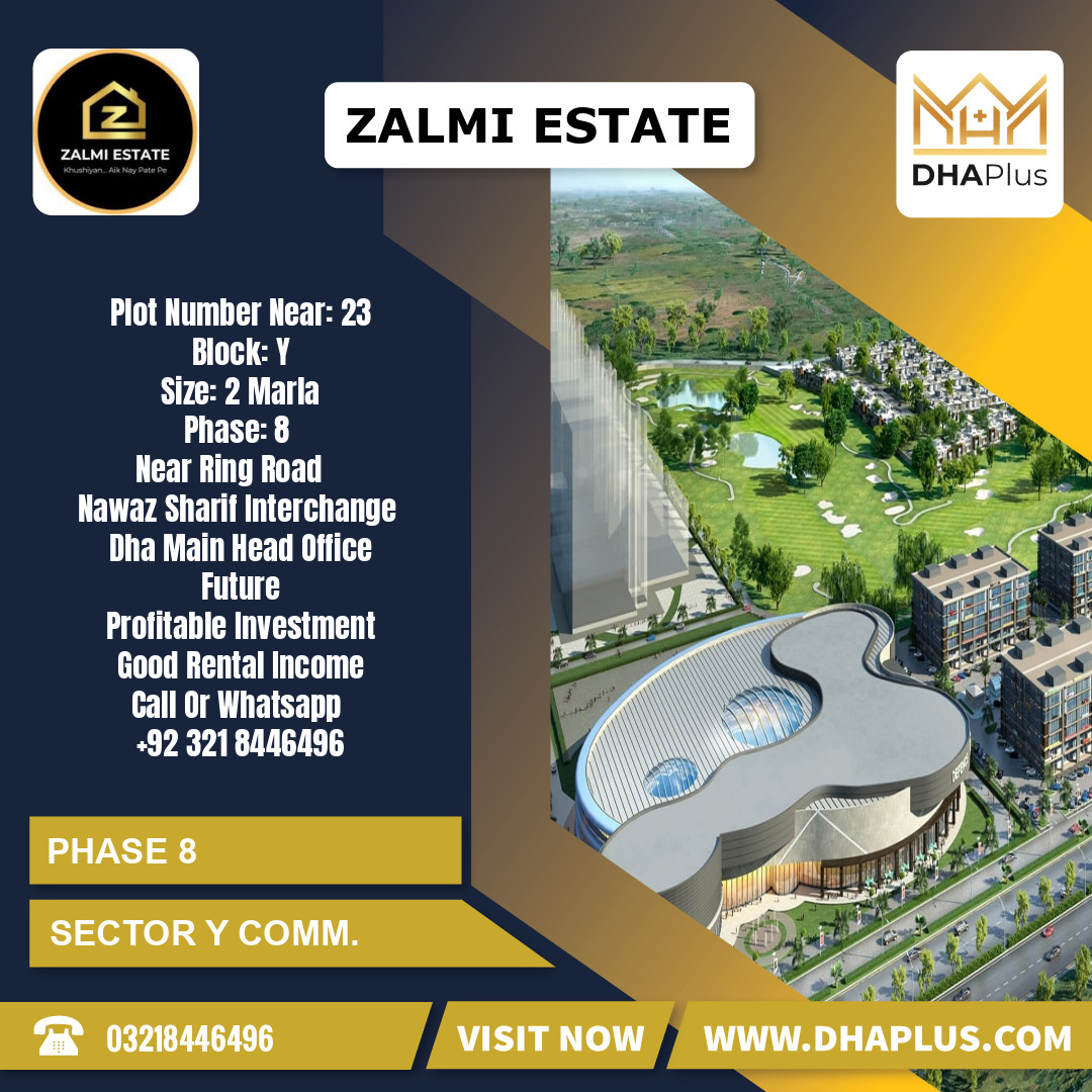 2 Marla Commercial Plot for Sale in Sector Y Commercial, DHA Phase 8, Lahore - (BP-41592)