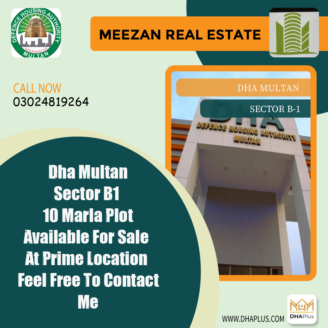 10 Marla Residential Plot for Sale in Sector B-1 -  DHA Multan, Multan - (BP-41693)