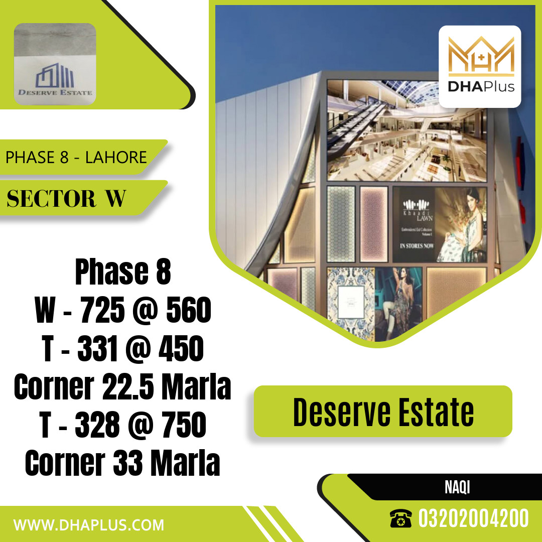 1 Kanal Residential Plot for Sale in Sector W -  Phase 8, Lahore - (BP-41710)