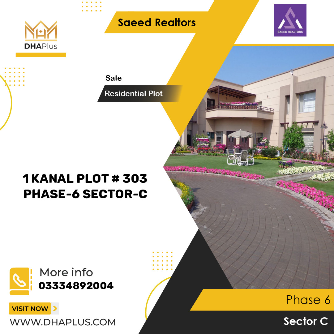 1 Kanal Residential Plot for Sale in Sector C -  Phase 6, Lahore - (BP-41905)
