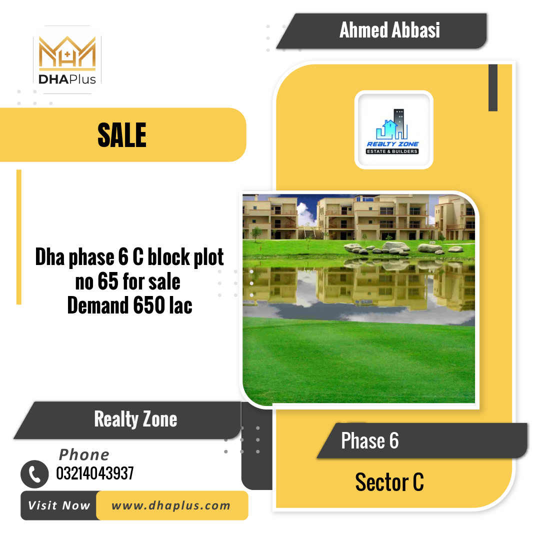 1 Kanal Residential Plot for Sale in Sector C -  Phase 6, Lahore - (BP-41968)