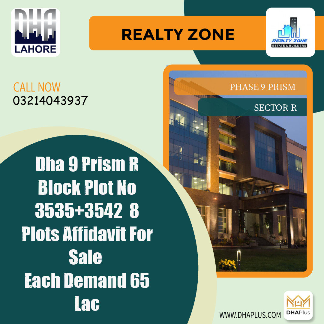 5 Marla Residential Plot for Sale in Sector R -  Phase 9 Prism, Lahore - (BP-41974)
