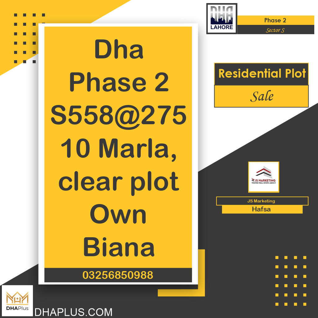 10 Marla Residential Plot for Sale in Sector S -  Phase 2, Lahore - (BP-41975)