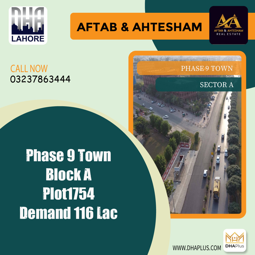 5 Marla Residential Plot for Sale in Sector A -  Phase 9 Town, Lahore - (BP-42069)
