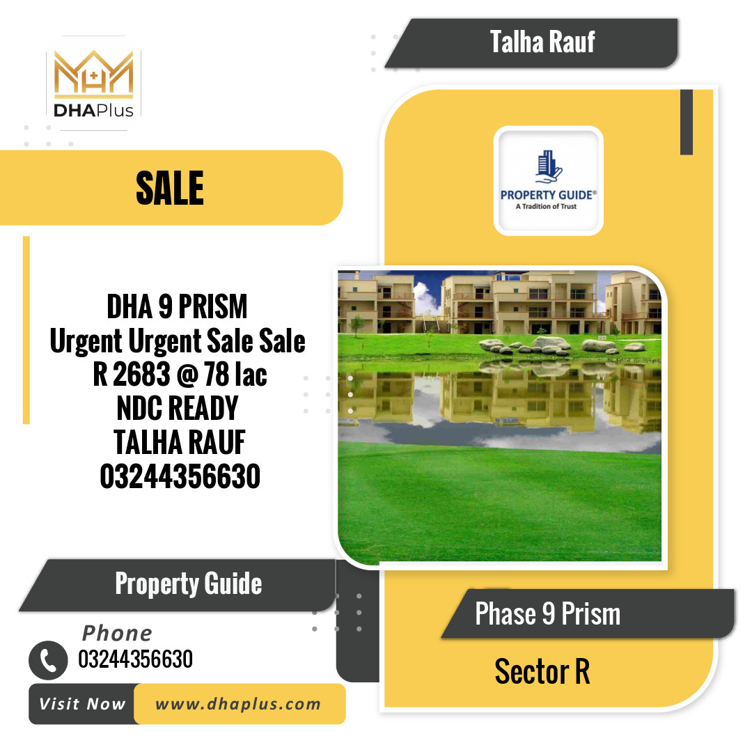 5 Marla Residential Plot for Sale in Sector R -  Phase 9 Prism, Lahore - (BP-42113)