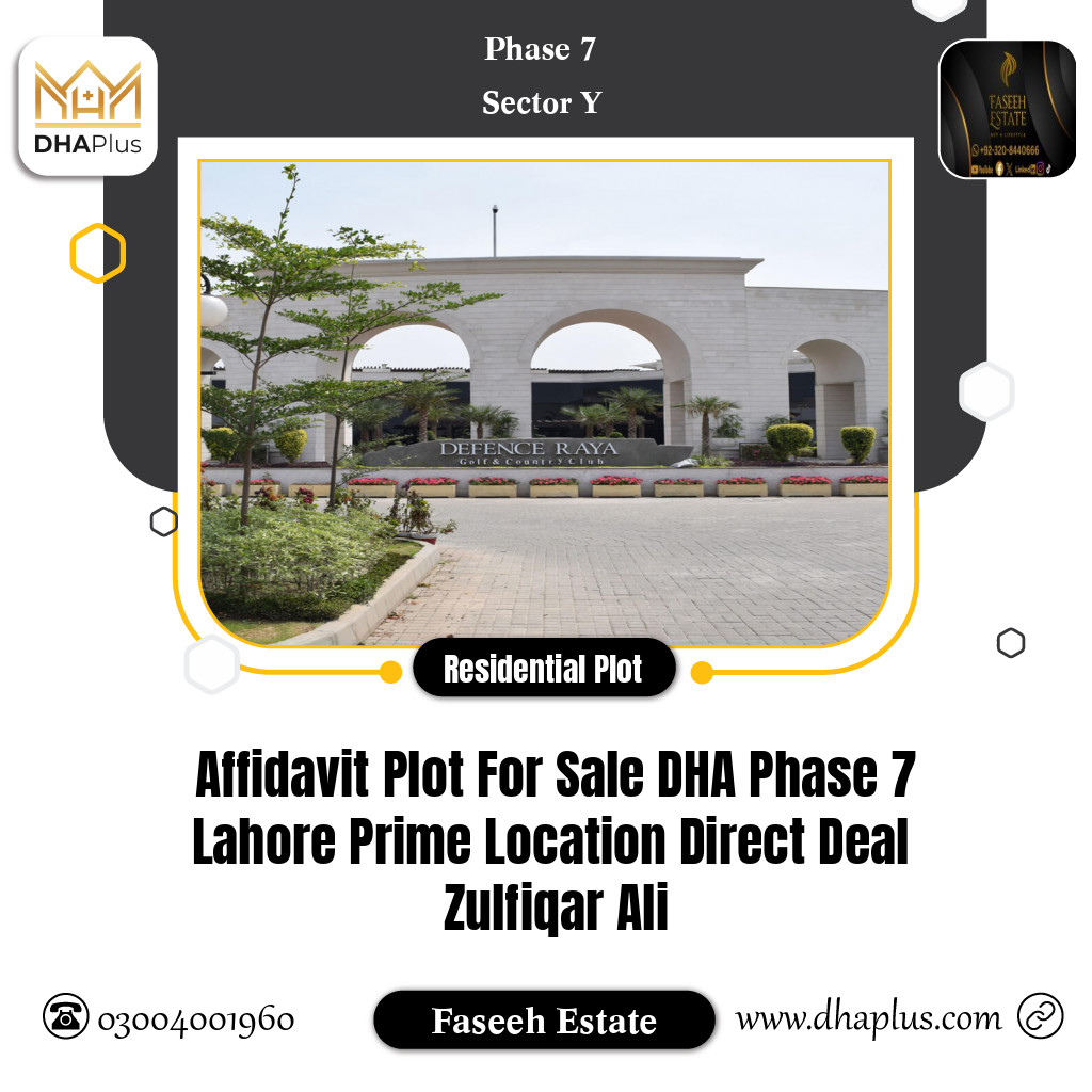1 Kanal Residential Plot for Sale in Sector Y -  Phase 7, Lahore - (BP-42389)