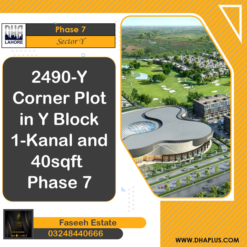 1 Kanal Residential Plot for Sale in Sector Y -  Phase 7, Lahore - (BP-42408)