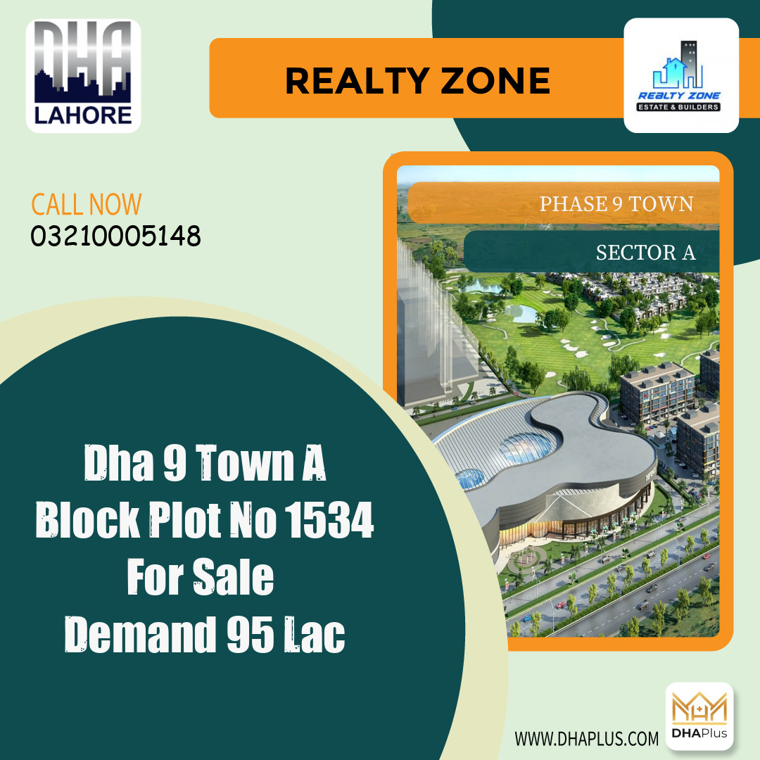 5 Marla Residential Plot for Sale in Sector A -  Phase 9 Town, Lahore - (BP-42470)