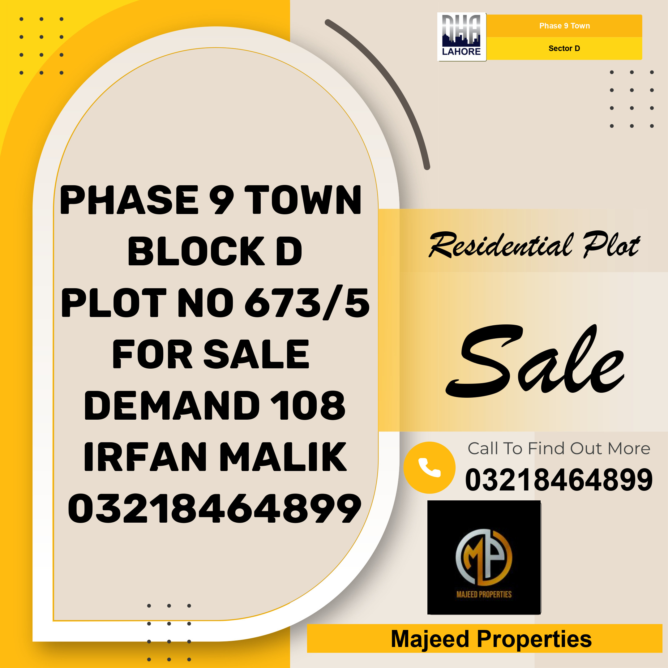 5 Marla Residential Plot for Sale in Sector D -  Phase 9 Town, Lahore - (BP-42646)