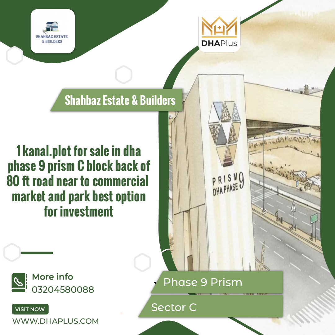 1 Kanal Residential Plot for Sale in Sector C -  Phase 9 Prism, Lahore - (BP-42652)